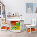 Keezi 3PCS Kids Table and Chairs Set Children Furniture Play Toys Storage Box - RnR Galore