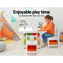 Keezi 3PCS Kids Table and Chairs Set Children Furniture Play Toys Storage Box - RnR Galore