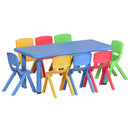 Keezi 9PCS Kids Table and Chairs Set Children Study Desk Furniture Plastic 8 Chairs - RnR Galore