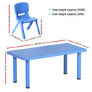 Keezi 9PCS Kids Table and Chairs Set Children Study Desk Furniture Plastic 8 Chairs - RnR Galore