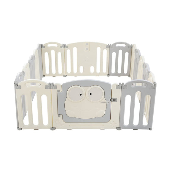 Keezi Baby Playpen 16 Panels Foldable Toddler Fence Safety Play Activity Centre - RnR Galore