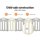 Keezi Baby Playpen 16 Panels Foldable Toddler Fence Safety Play Activity Centre - RnR Galore