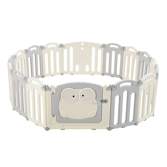 Keezi Baby Playpen 16 Panels Foldable Toddler Fence Safety Play Activity Centre - RnR Galore