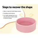 Keezi Kids Ball Pit 90x30cm Ocean Foam Play Pool Barrier Toys Children Pink - RnR Galore
