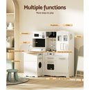 Keezi Kids Kitchen Play Set Wooden Pretend Toys Cooking Children Fridge White - RnR Galore
