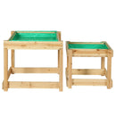 Keezi Kids Sandpit Wooden Sandbox Sand Pit Water Table Outdoor Toys 101cm - RnR Galore