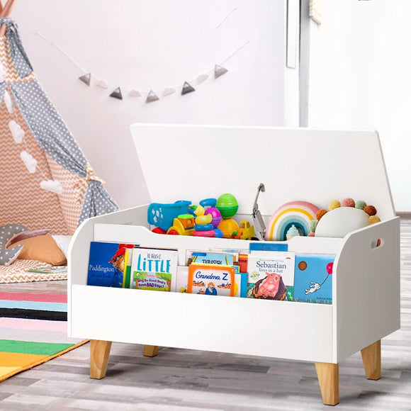 Keezi Kids Toy Box Chest Bookshelf Storage Children Bookcase Organiser Display - RnR Galore