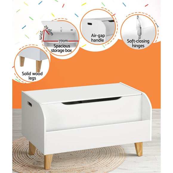 Keezi Kids Toy Box Chest Bookshelf Storage Children Bookcase Organiser Display - RnR Galore