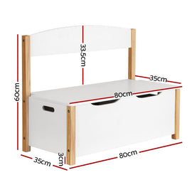Keezi Kids Toy Box Chest Storage Blanket Children Organiser Seating Bench - RnR Galore