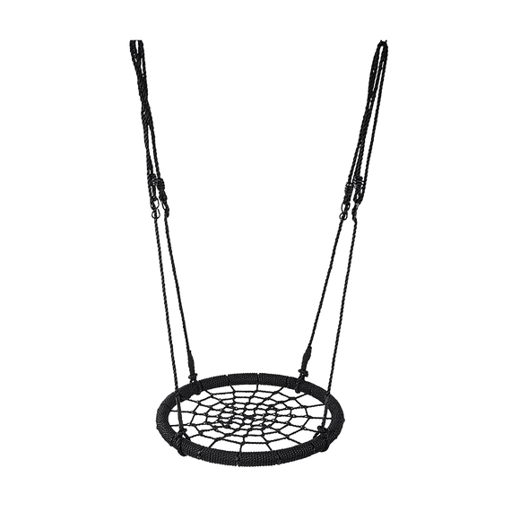 Kids Rope Swing Round Outdoor Birds Crows Nest Spider Web Swing Seat 65cm - RnR Galore