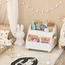 Kids Storage Bookcase 3 Compartments, White - RnR Galore