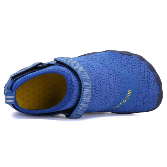 Kids Water Shoes Barefoot Quick Dry Aqua Sports Shoes Boys Girls - Klein Blue Size Bigkid US4 = EU36 - RnR Galore