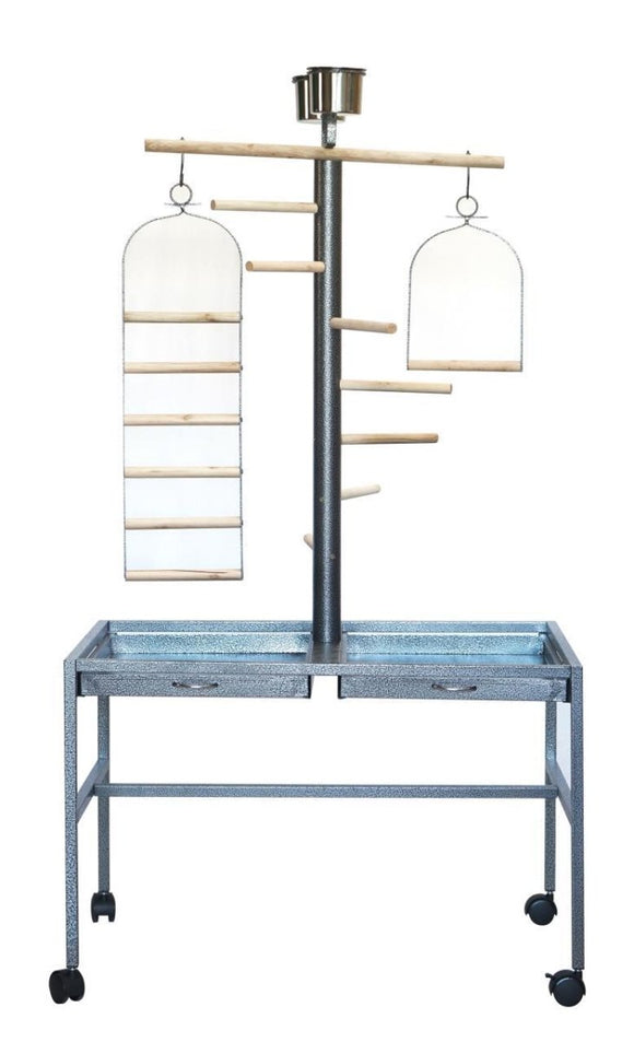 Large Bird Parrot Playpen Gym Toy Stand On Wheels - RnR Galore