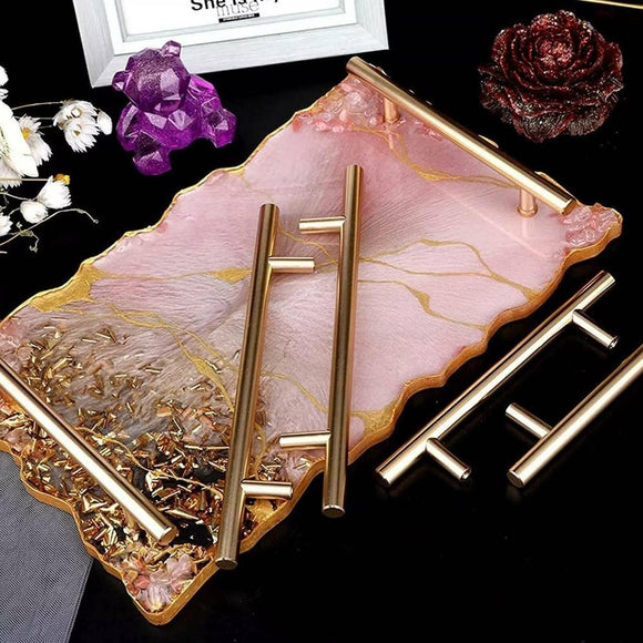 Large Safe Silicone Tray Mould Artist Mold Irregular Coaster Resin Craft Art DIY + 2 Handles - RnR Galore