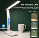 LED Desk Lamp with Fast Wireless Charger Clock Alarm Date Temperature - RnR Galore