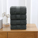 Linenland 4 Piece Cotton Bath Towels Set - Charcoal - RnR Galore