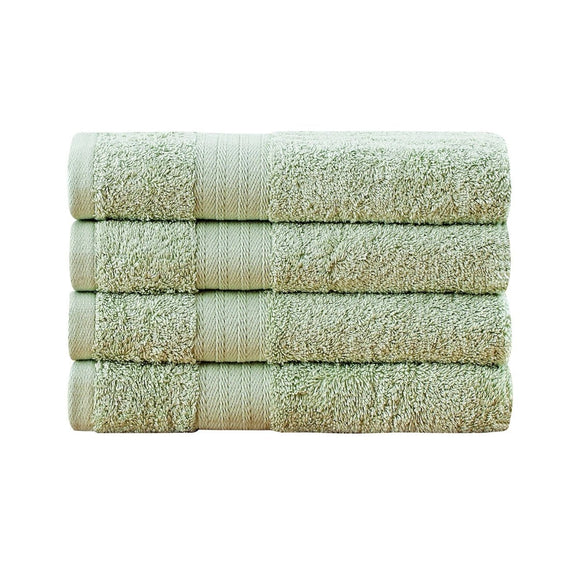 Linenland Bath Towel 4 Piece Cotton Hand Towels Set - Sage Green - RnR Galore