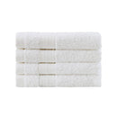Linenland Bath Towel Set - 4 Piece Cotton Washcloths - White - RnR Galore