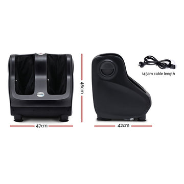 Livemor Foot Massager Shiatsu Massagers Electric Roller Calf Leg Kneading Black - RnR Galore