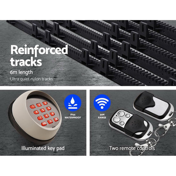 Lockmaster Automatic Sliding Gate Opener Kit Keypad 6M 1000KG - RnR Galore