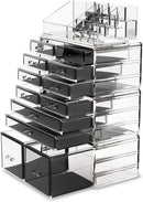 Makeup Cosmetic Organizer Storage with 12 Drawers Display Boxes (Clear) - RnR Galore