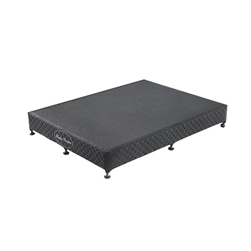 Mattress Base Ensemble Double Size Solid Wooden Slat in Black with Removable Cover - RnR Galore