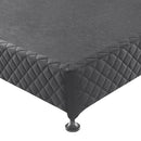Mattress Base Ensemble Queen Size Solid Wooden Slat in Black with Removable Cover - RnR Galore