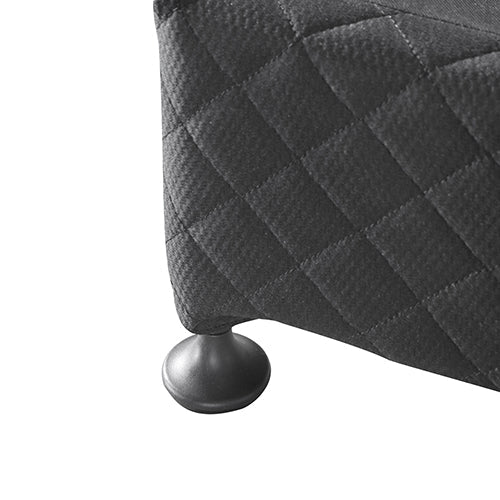 Mattress Base Ensemble Queen Size Solid Wooden Slat in Black with Removable Cover - RnR Galore