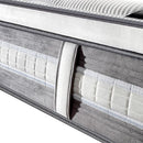 Mattress Euro Top King Size Pocket Spring Coil with Knitted Fabric Medium Firm 34cm Thick - RnR Galore