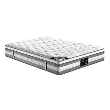Mattress Euro Top King Size Pocket Spring Coil with Knitted Fabric Medium Firm 34cm Thick - RnR Galore