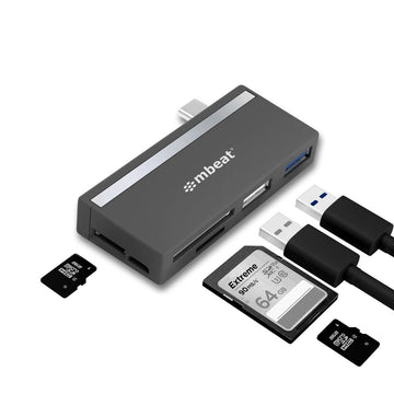mbeat Essential 5 - In - 1 USB - C Hub ( USB hub 2.0, 3.0, SD/TF card reader ) - RnR Galore