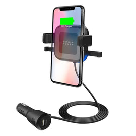 mbeat Gorilla Power 10W Wireless Car Charger With 2.4A USB Charging, Air Vent Clip & Windshield Stand - RnR Galore