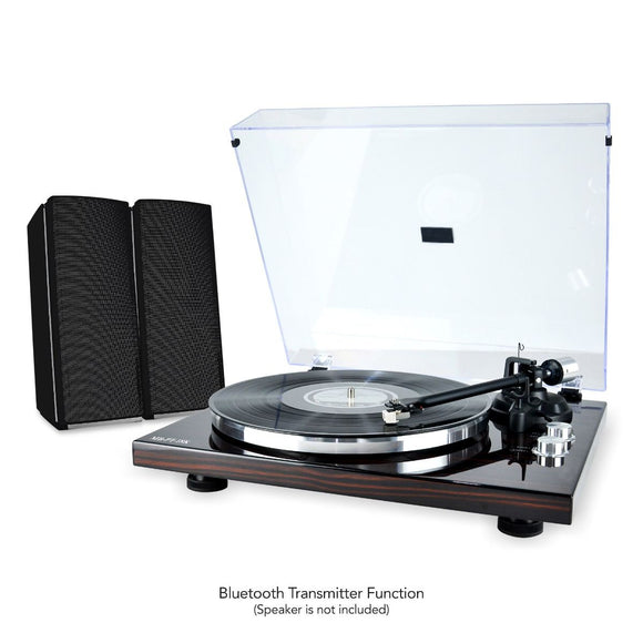 mbeat Hi - Fi Bluetooth Turntable (MMC, USB, Anti - skating, Preamplifier) - Macassar Ebony - RnR Galore