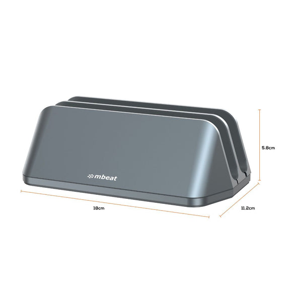 mbeat Stage S5 Adjustable Dual Bay Tablet, Laptop and MacBook Vertical Stand - RnR Galore