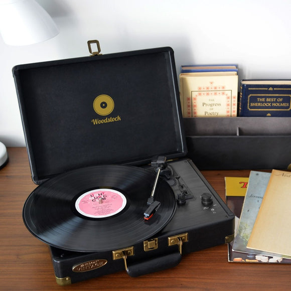 mbeat Woodstock Black Retro Turntable - RnR Galore