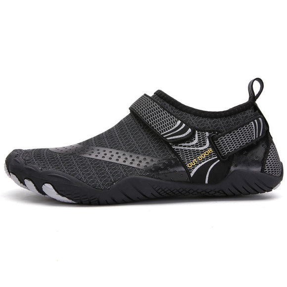 Men Women Water Shoes Barefoot Quick Dry Aqua Sports Shoes - Black Size EU39 = US6 - RnR Galore