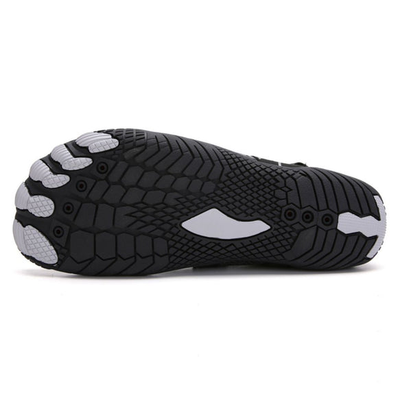 Men Women Water Shoes Barefoot Quick Dry Aqua Sports Shoes - Black Size EU39 = US6 - RnR Galore