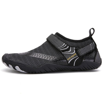 Men Women Water Shoes Barefoot Quick Dry Aqua Sports Shoes - Black Size EU46 = US11 - RnR Galore