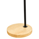 Modern Table lamp Desk Light Timber Base Bedside Bedroom Black - RnR Galore