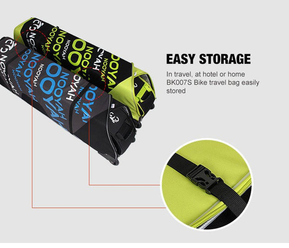 NOOYAH Bike GREY Travel Case Bike Bag Shell EVA Tough material MTB Mountain Bike Road Bike TT 700c Gravel Bike Ebike 29er etc - BK007S - RnR Galore