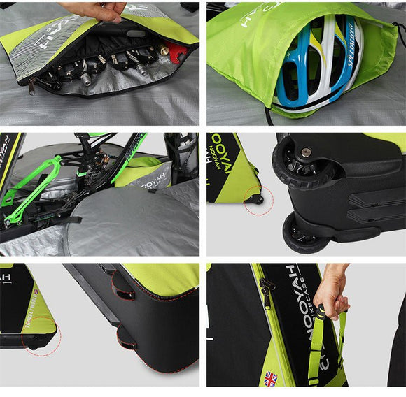 NOOYAH Bike GREY Travel Case Bike Bag Shell EVA Tough material MTB Mountain Bike Road Bike TT 700c Gravel Bike Ebike 29er etc - BK007S - RnR Galore