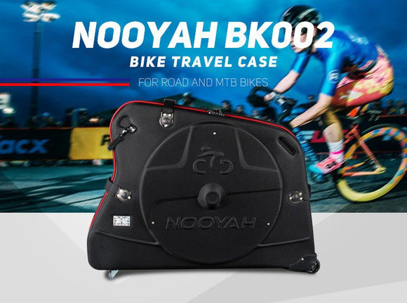 NOOYAH Bike Hard Shell Travel Case EVA Mountain MTB ebike Road Bike 700c Gravel Bike Tourer - BK002 in Black - RnR Galore