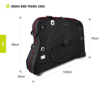 NOOYAH Bike Hard Shell Travel Case EVA Mountain MTB ebike Road Bike 700c Gravel Bike Tourer - BK002 in Black - RnR Galore