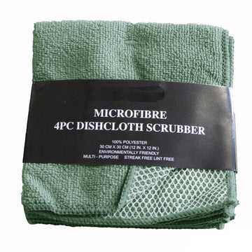 Pack of 4 - Dish Scrubber Cloth - GREEN - RnR Galore