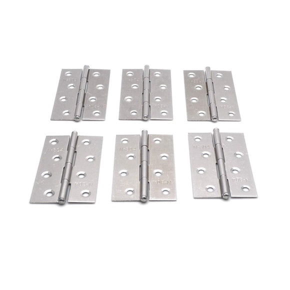 Pack of 6 Hinge 3.5 Inch Stainless Steel Door Hinges Cabinet Door Hinges Furniture - RnR Galore