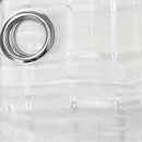 Pair of White Checkered Eyelet Sheer Curtains 140 x 225cm - RnR Galore