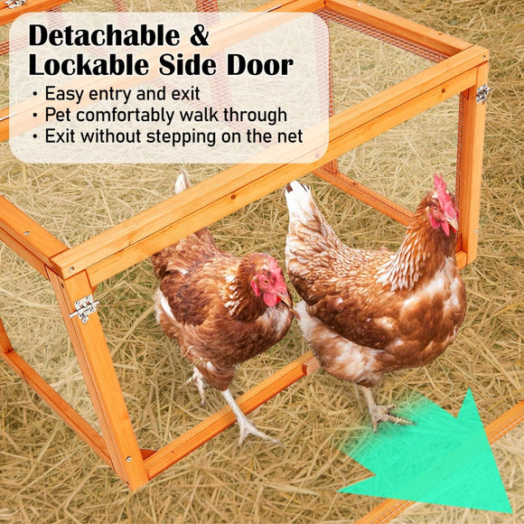 Paw Mate Chicken Coop Rabbit Hutch Extension Run 180 x 90 x 48cm Runey - RnR Galore