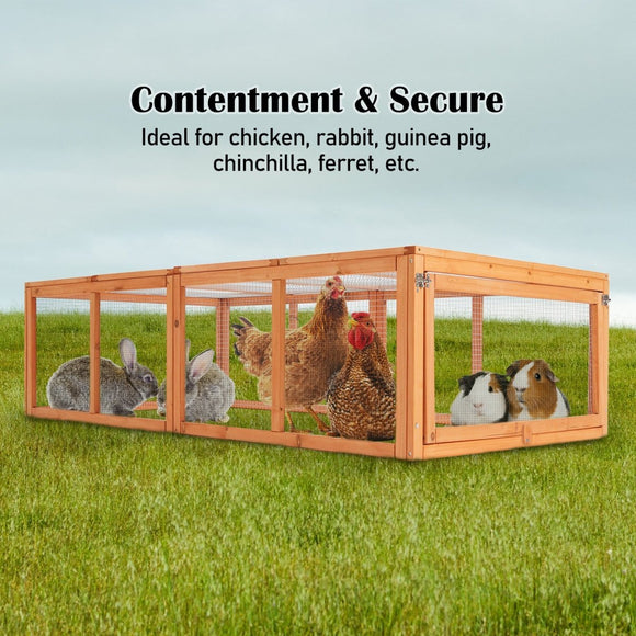 Paw Mate Chicken Coop Rabbit Hutch Extension Run 180 x 90 x 48cm Runey - RnR Galore