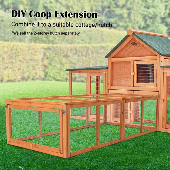Paw Mate Chicken Coop Rabbit Hutch Extension Run 180 x 90 x 48cm Runey - RnR Galore