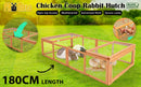 Paw Mate Chicken Coop Rabbit Hutch Extension Run 180 x 90 x 48cm Runey - RnR Galore